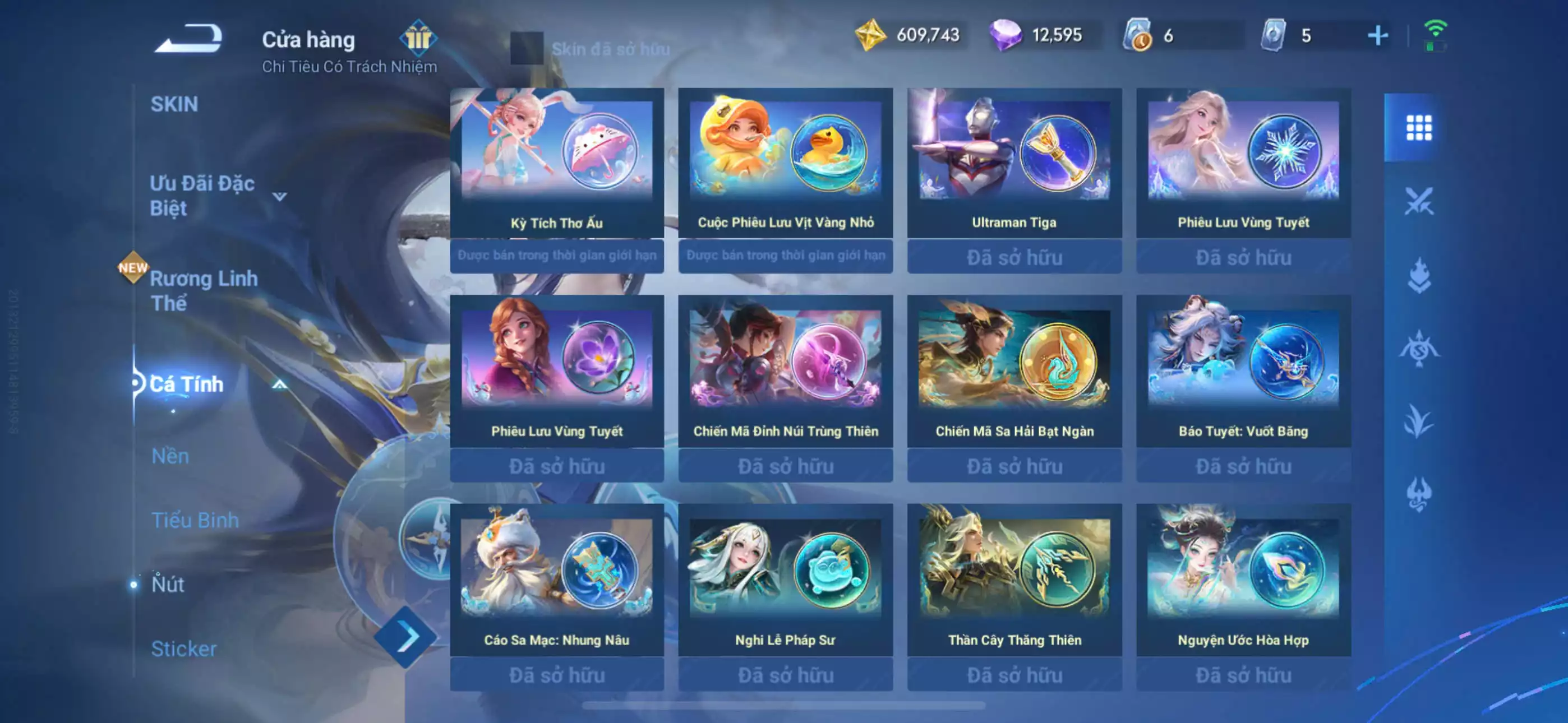 Ảnh Acc glb infinite giao mail 1 đá 1 vô song Full tết 2024,2025,tiga,kẹp vài skin sơn hải